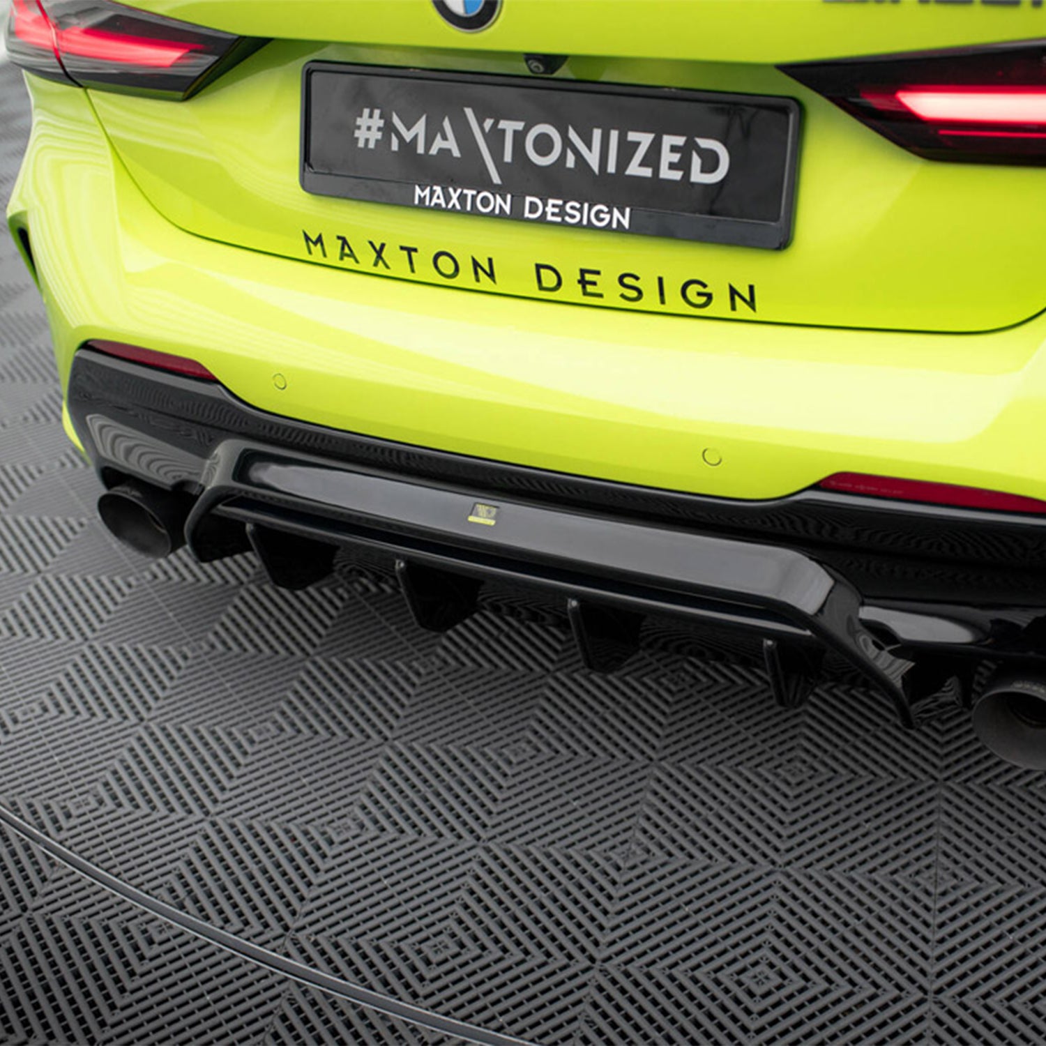 Maxton Design BMW F40 M135i V1 Gloss Black Rear Diffuser