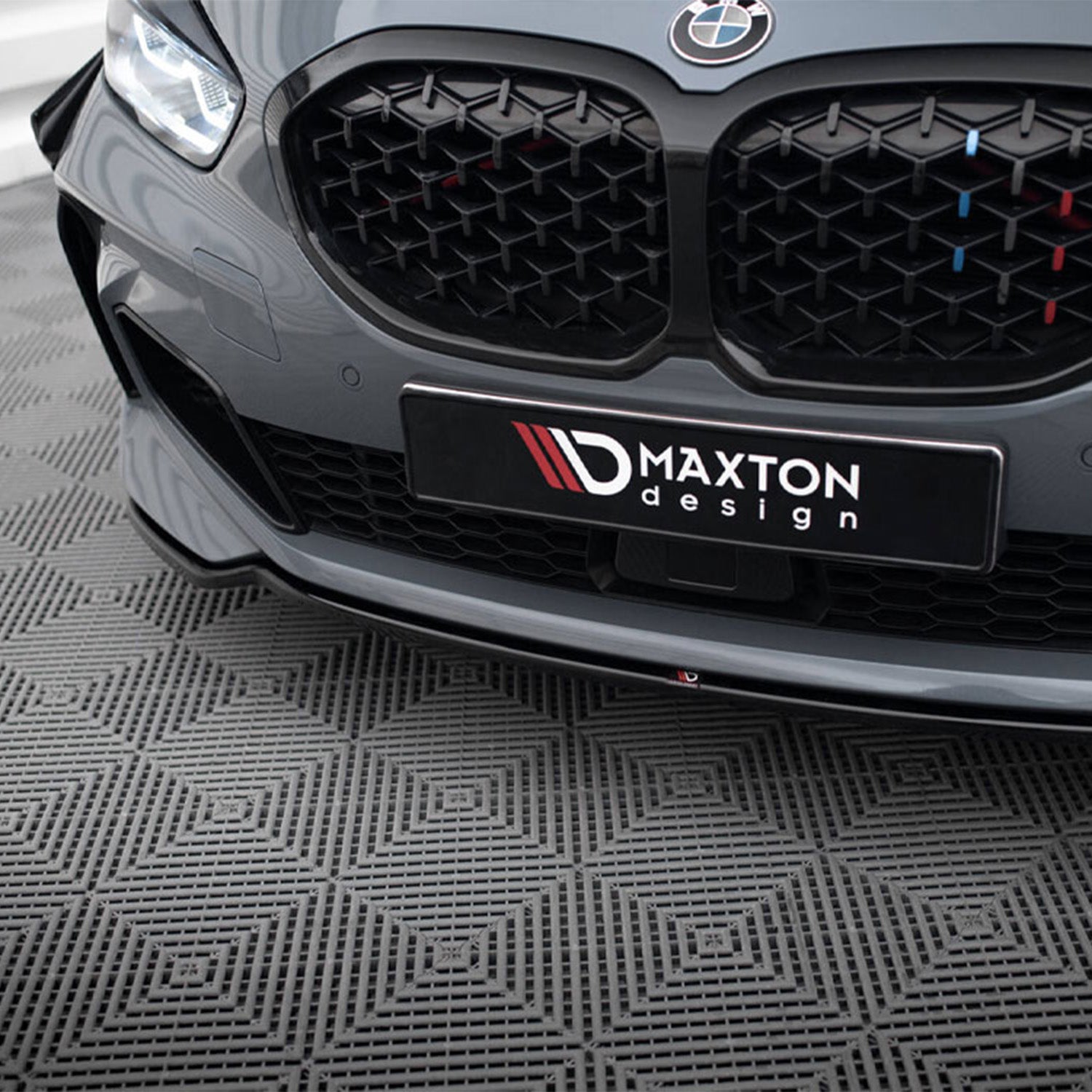 Maxton Design BMW F40 M135i V4 Gloss Black Front Splitter