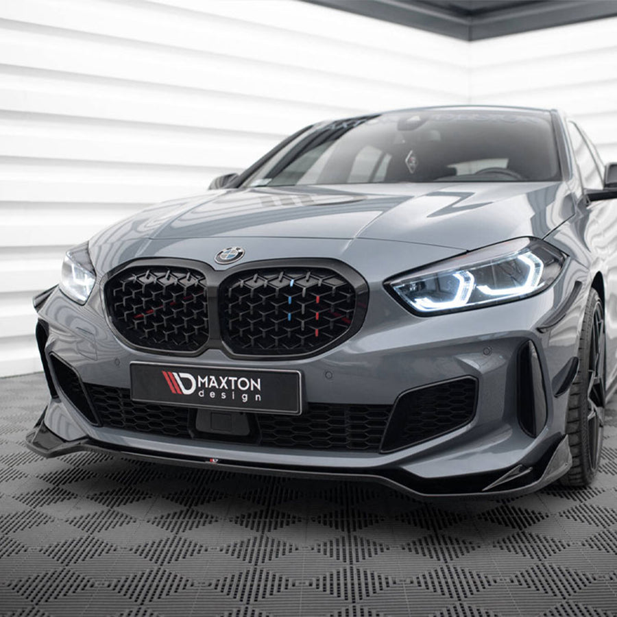Maxton Design BMW F40 M135i V5 Gloss Black Front Splitter