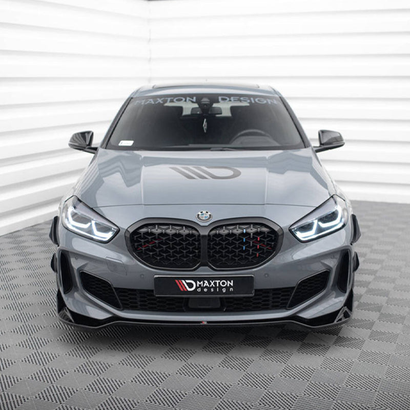 Maxton Design BMW F40 M135i V5 Gloss Black Front Splitter