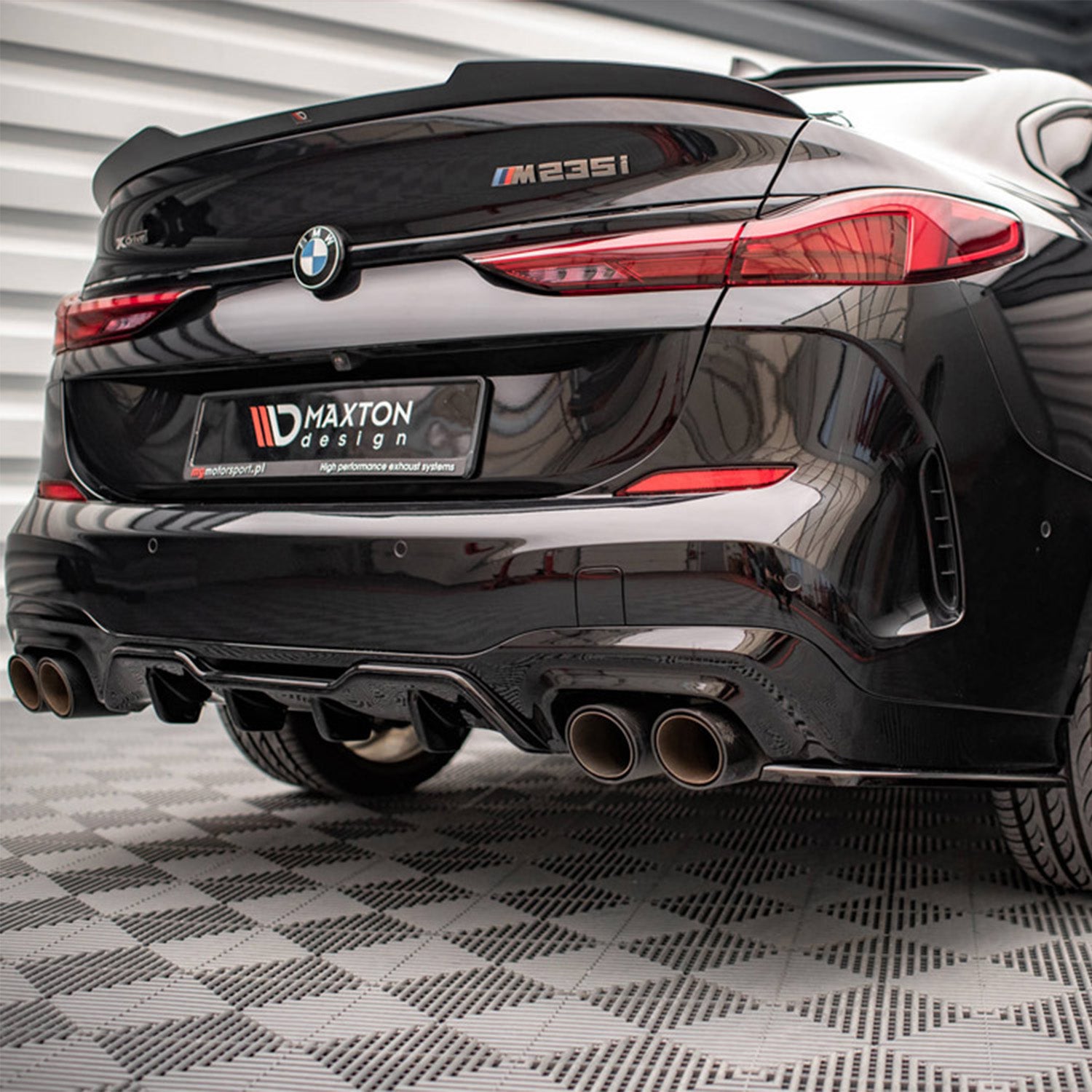 Maxton Design BMW F44 M235i xDrive Gloss Black Rear Diffuser