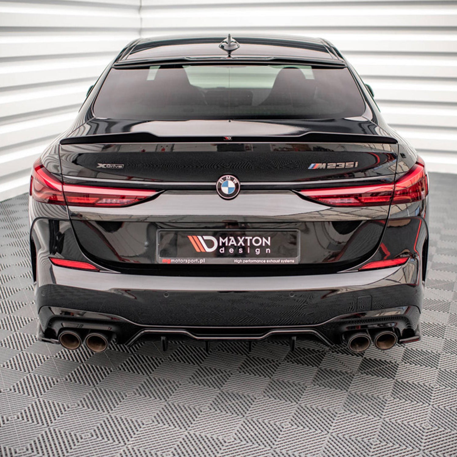 Maxton Design BMW F44 M235i xDrive Gloss Black Rear Diffuser