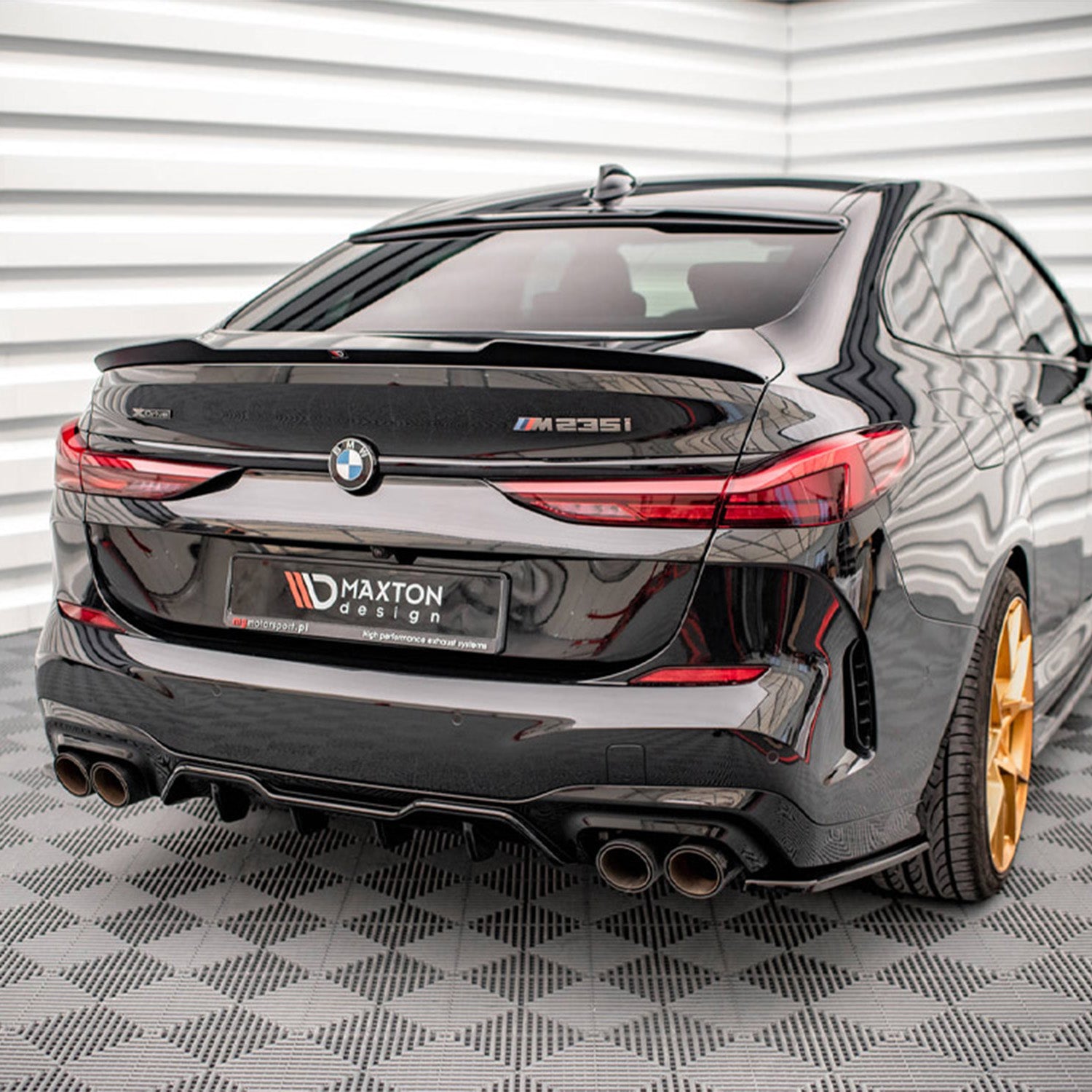 Maxton Design BMW F44 M235i xDrive Gloss Black Rear Diffuser