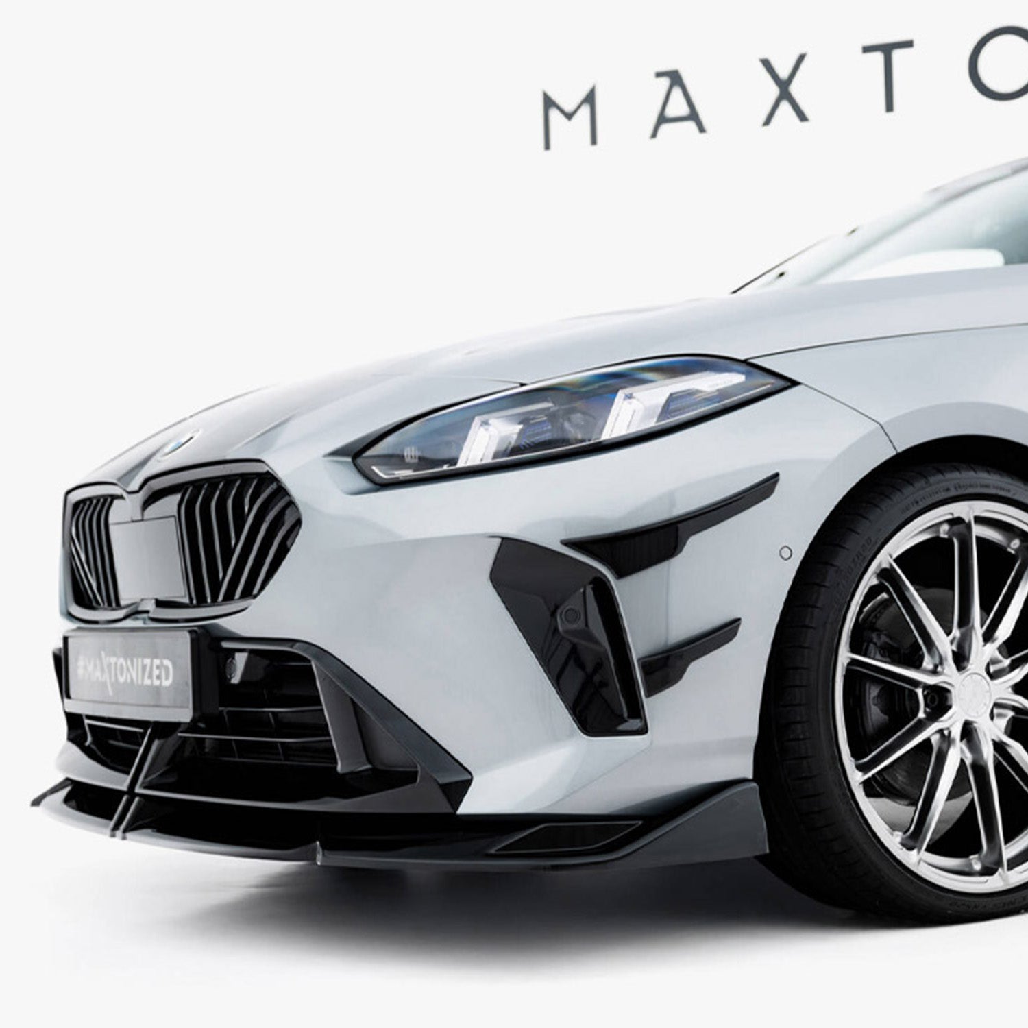 Maxton Design BMW F70 M135 Gloss Black Front Canards