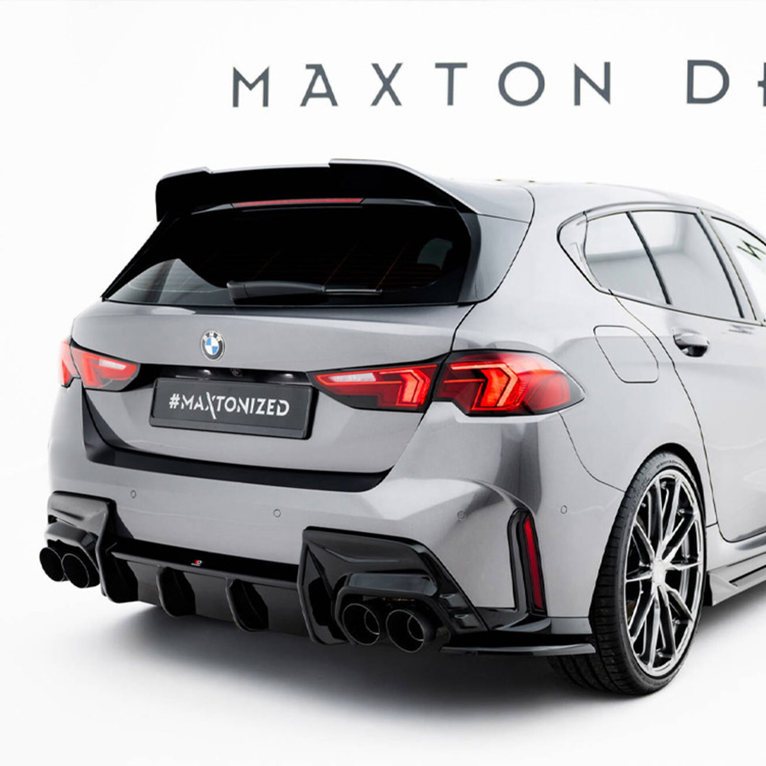 Maxton Design BMW F70 M135 V1 Gloss Black Rear Side Splitters