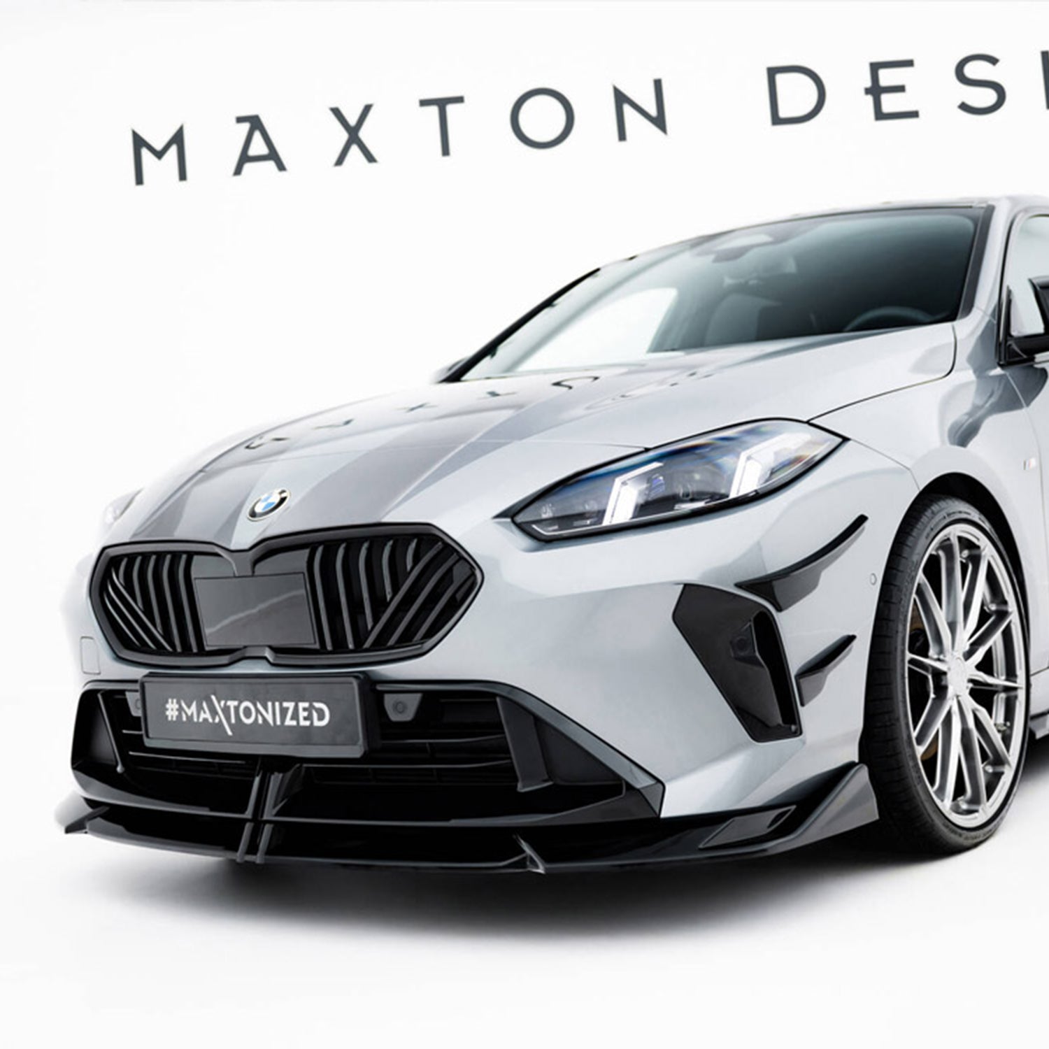 Maxton Design BMW F70 M135 V2 Gloss Black Front Splitter