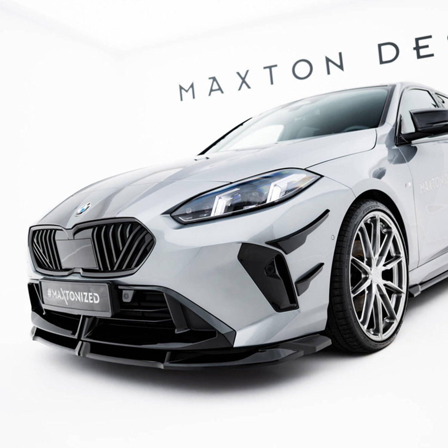 Maxton Design BMW F70 M135 V3 Gloss Black Front Splitter