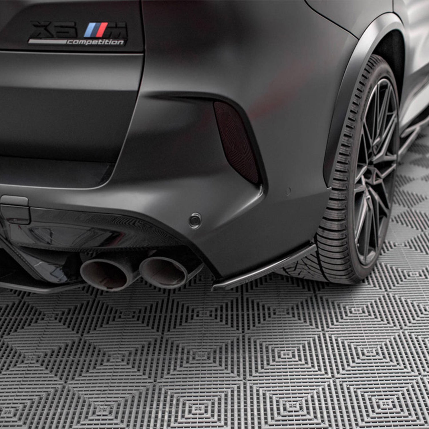 Maxton Design BMW F95 X5M Gloss Black Rear Side Splitters