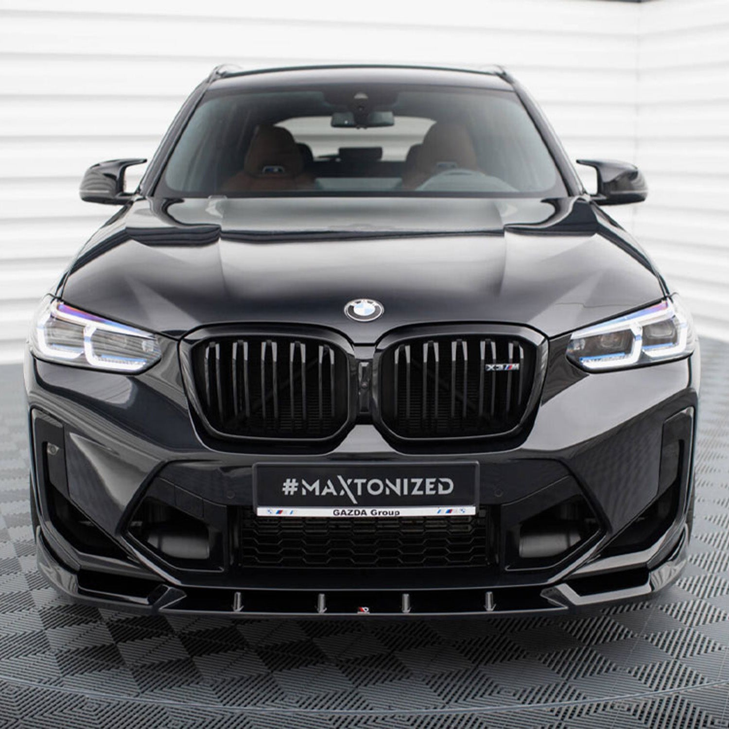 Maxton Design BMW F97 X3M LCI Gloss Black V1 Front Splitter