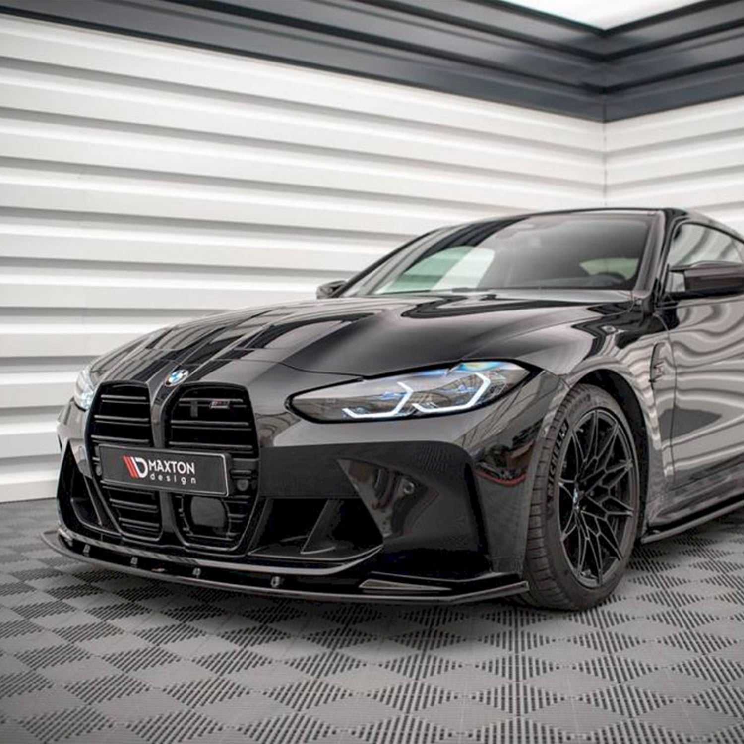 Maxton Design Gloss Black Front Splitter Lip For BMW G80 G81 M3 & G82 G83 M4