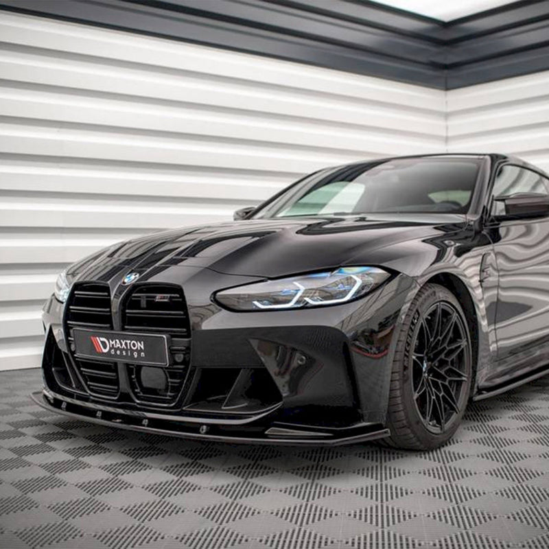 Maxton Design Gloss Black Front Splitter Lip For BMW G80 G81 M3 & G82 G83 M4