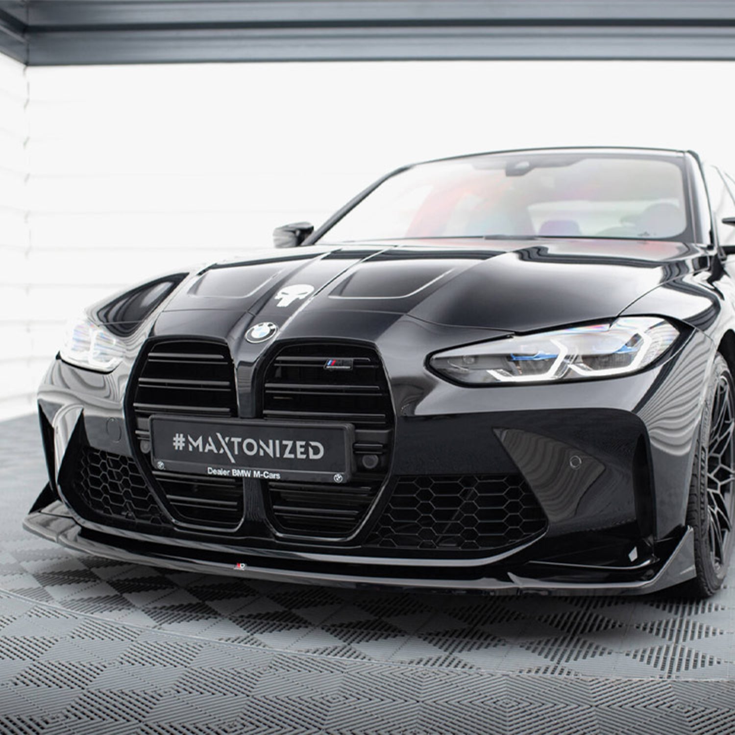 Maxton Design BMW G80 M3 G82 M4 V4 Gloss Black CSL Front Lip