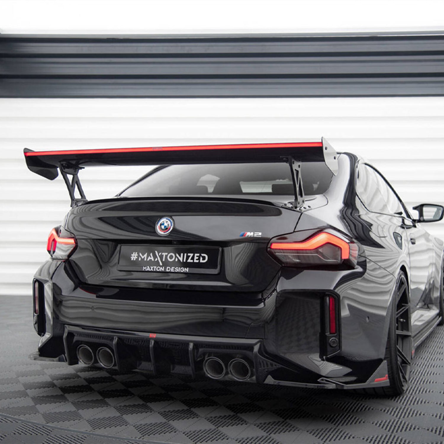 Maxton Design BMW G87 M2 Carbon Fibre Rear Wing With LED Light Bar