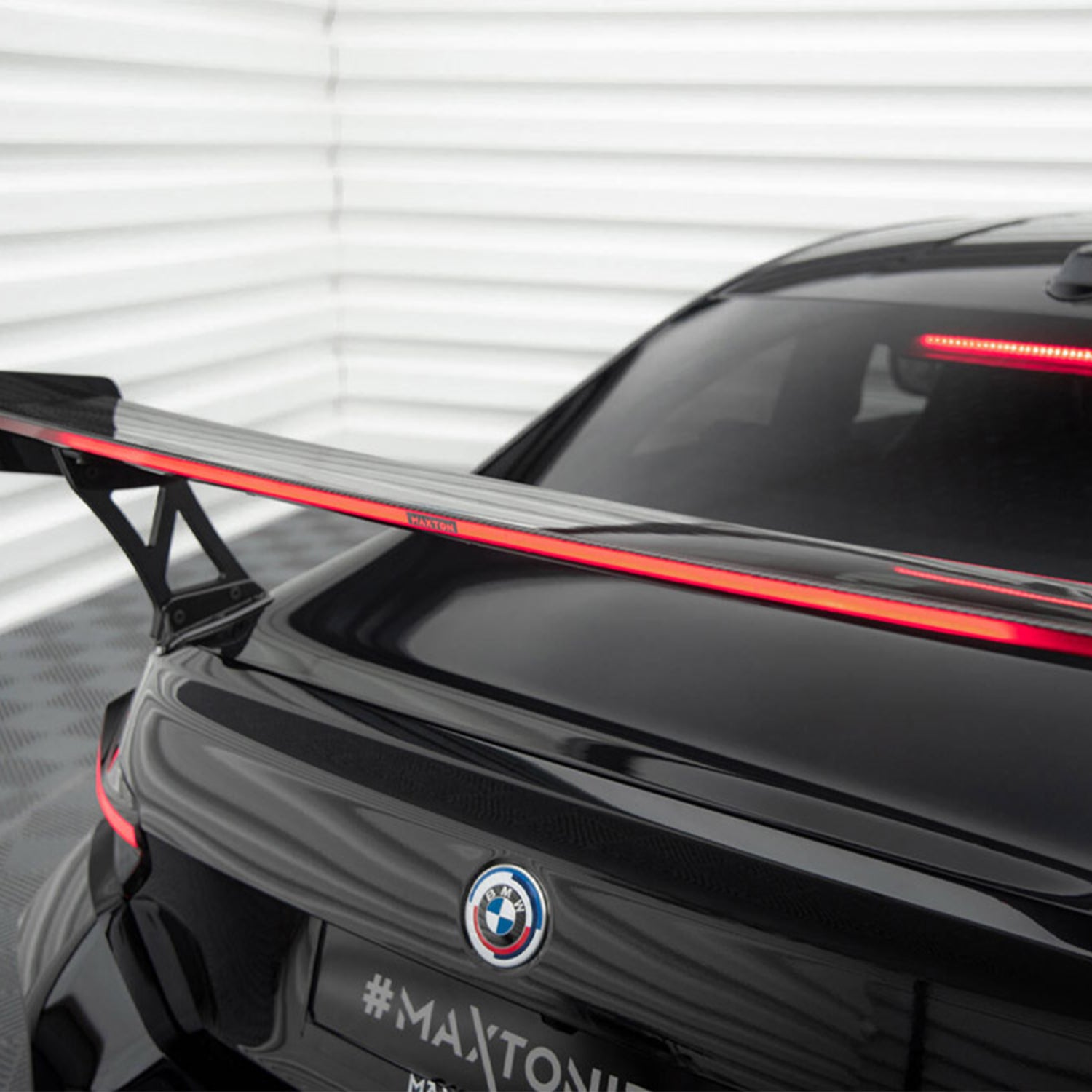 Maxton Design BMW G87 M2 Carbon Fibre Rear Wing With LED Light Bar