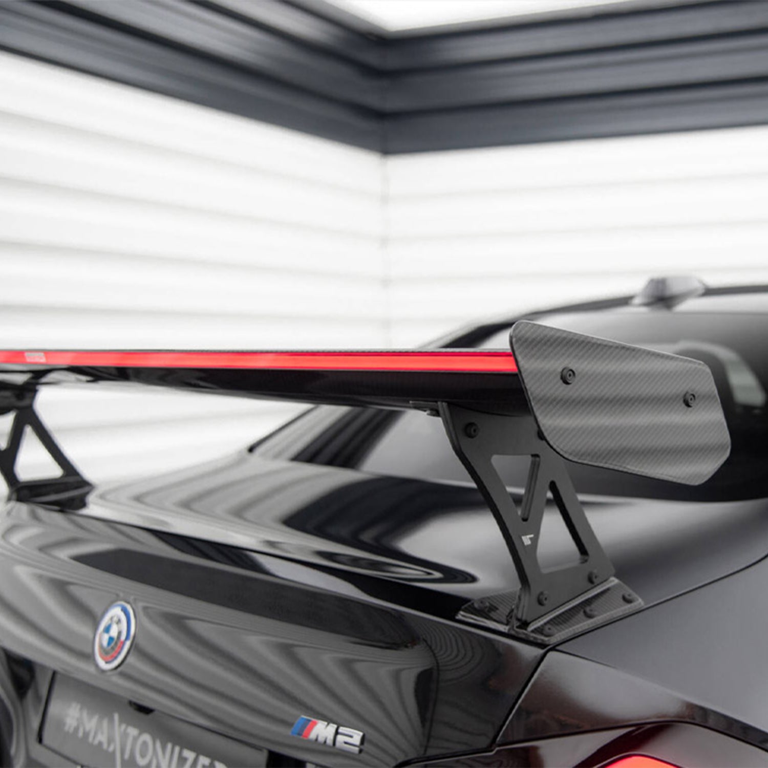 Maxton Design BMW G87 M2 Carbon Fibre Rear Wing With LED Light Bar