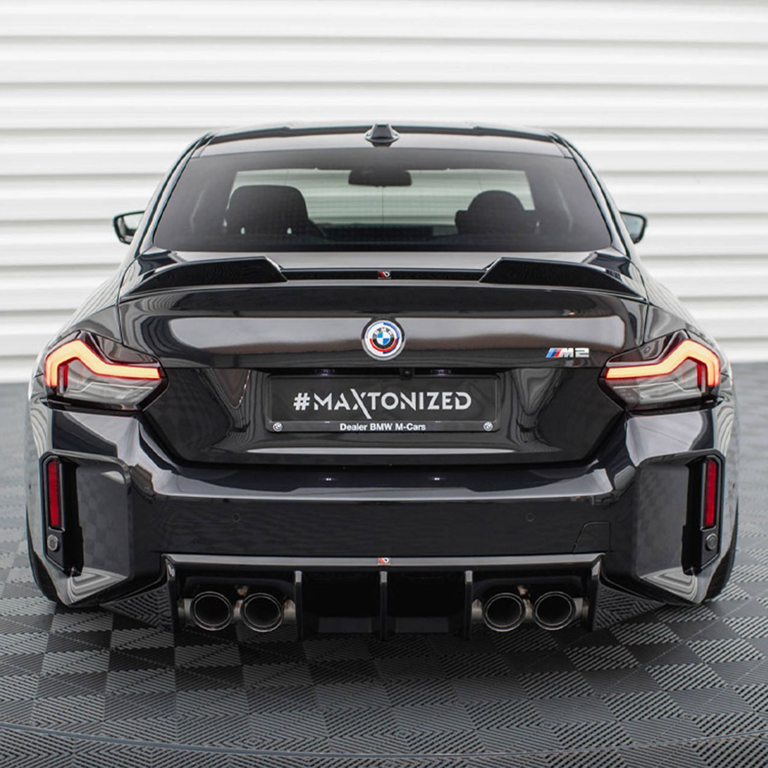 Maxton Design BMW G87 M2 V1 Gloss Black Rear Diffuser BM-M2-G87-RS1G