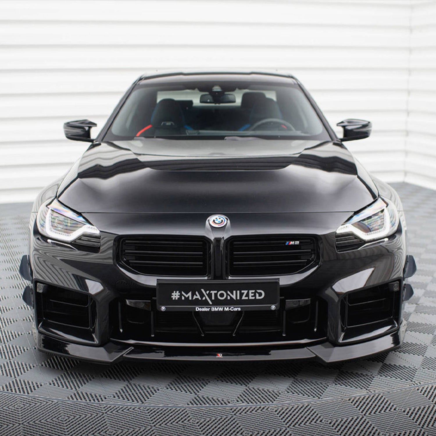 Maxton Design BMW G87 M2 V2 Gloss Black Front Splitter