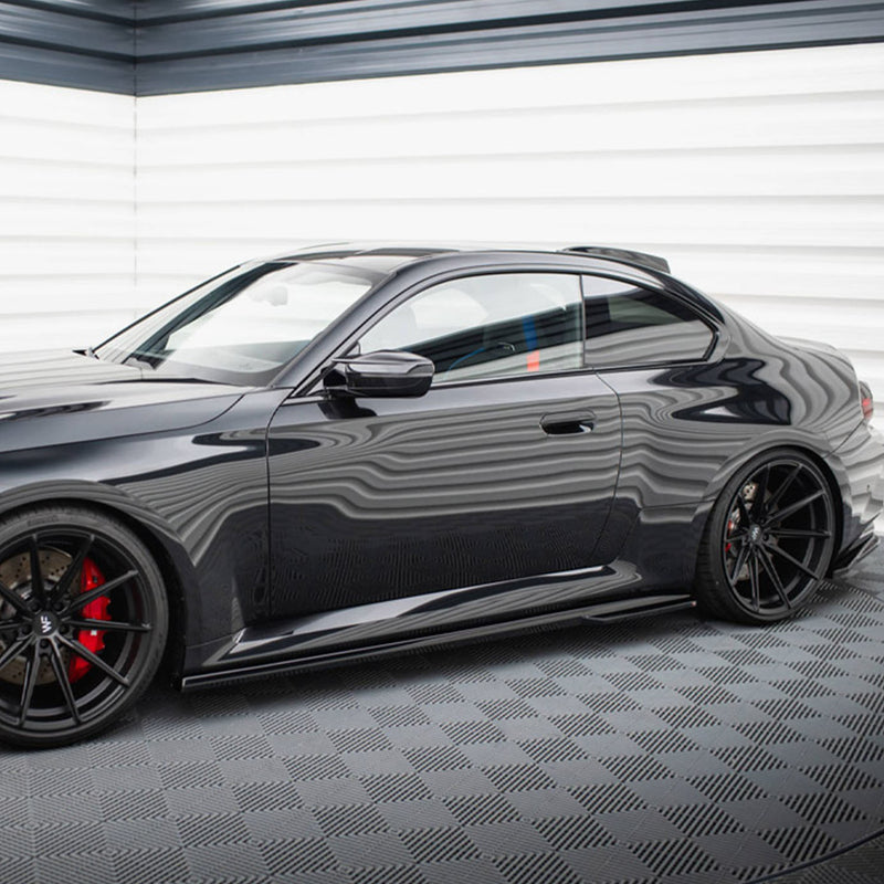 Maxton Design BMW G87 M2 V2 Gloss Black Side Skirts BM-M2-G87-SD2G