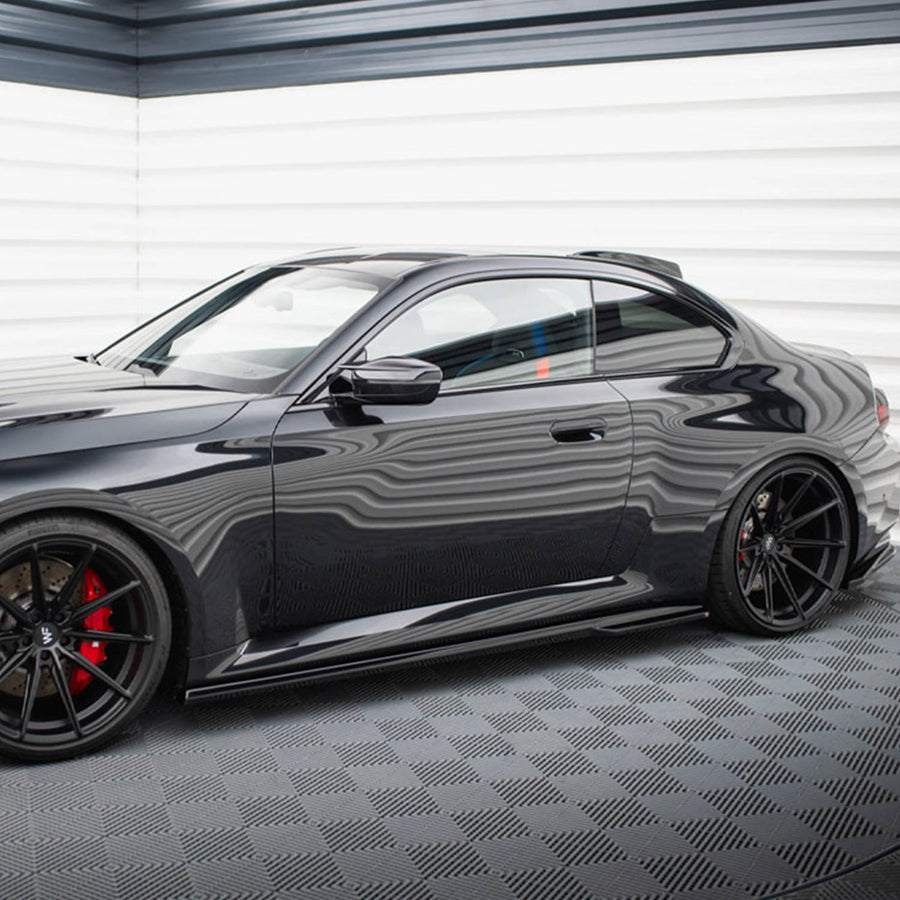 Maxton Design BMW G87 M2 V2 Gloss Black Side Skirts BM-M2-G87-SD2G