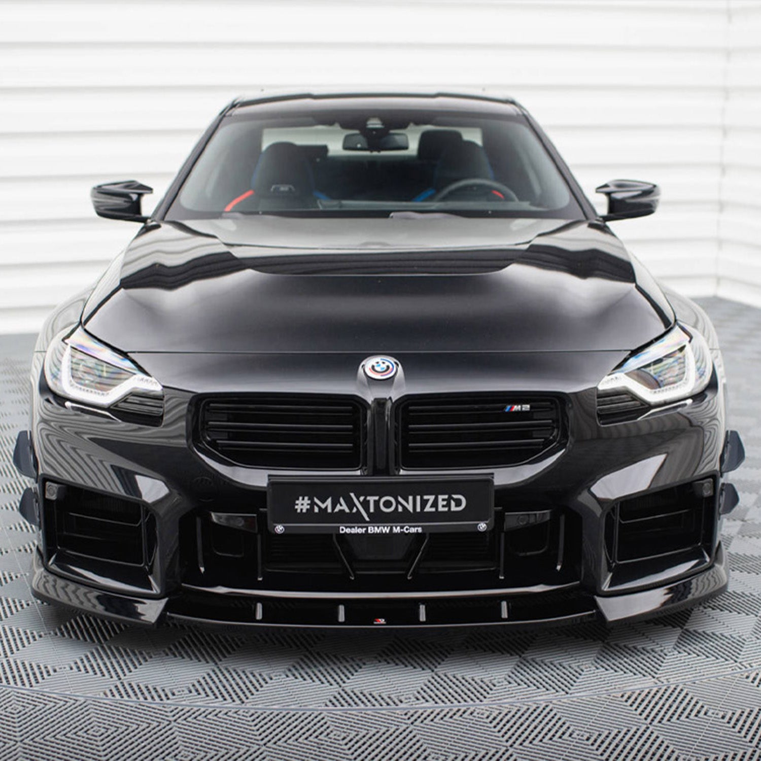 Maxton Design BMW G87 M2 V3 Gloss Black Front Splitter