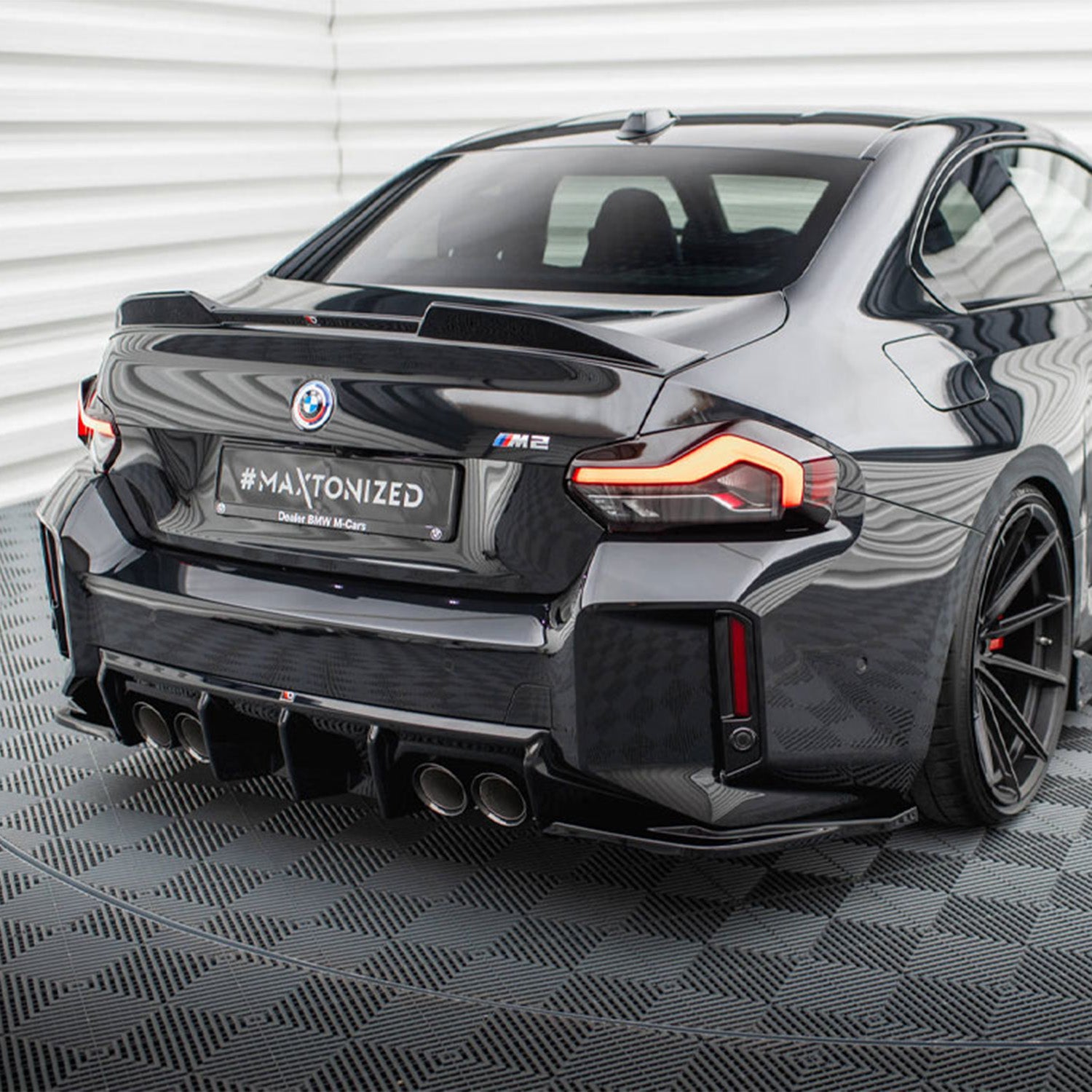 Maxton Design BMW G87 M2 V3 Gloss Black Rear Side Splitters BM-M2-G87-RSD3G