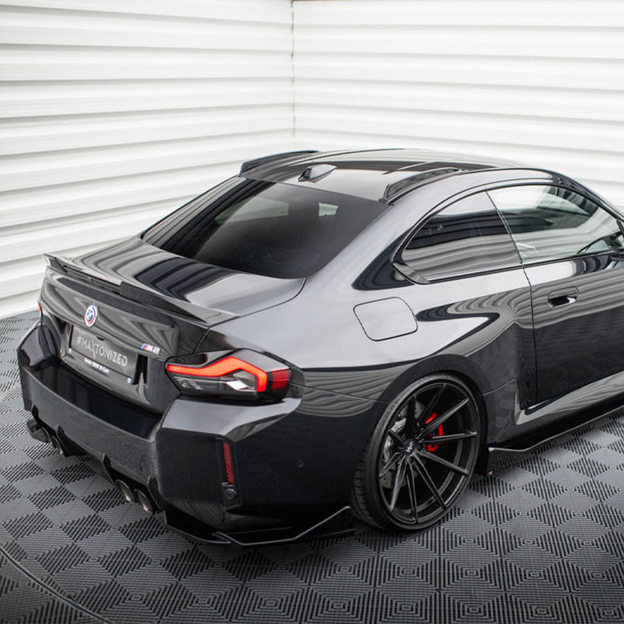 Maxton Design BMW M2 G87 Short Roof Spoilers In Gloss Black BM-M2-G87-RR1G