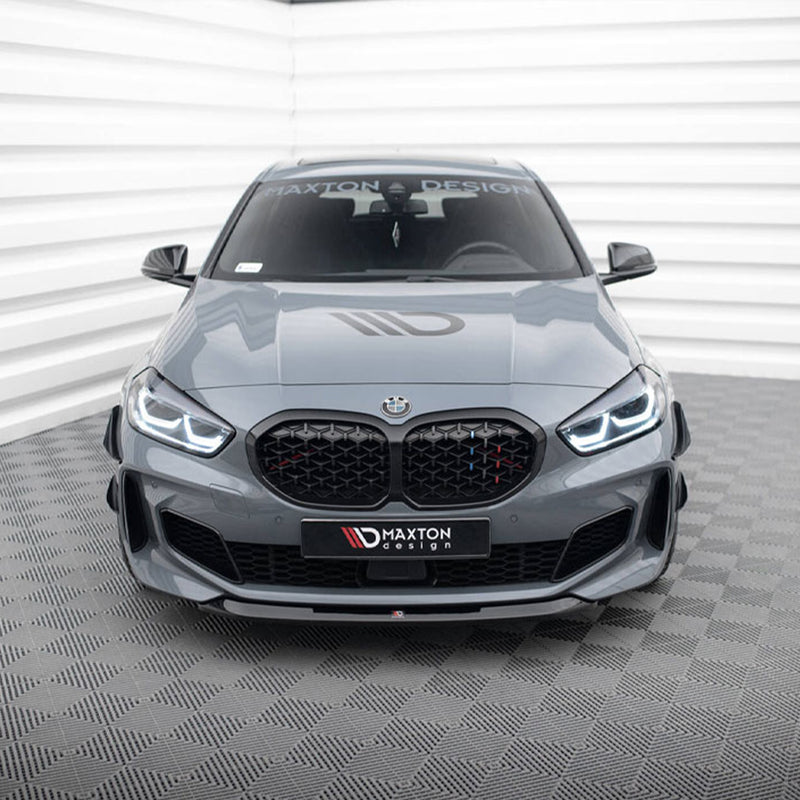 Maxton Design BMW F40 M135i V2 Gloss Black Front Splitter