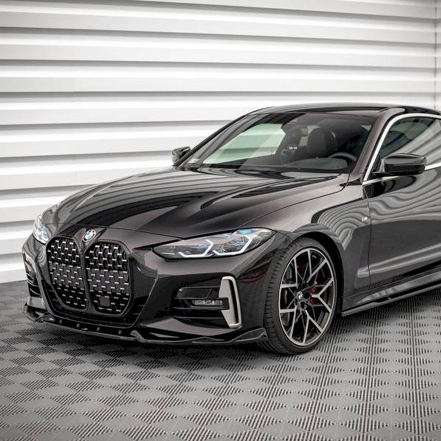 Maxton Design V2 Gloss Black Front Splitter For BMW G22 G23 M440i & M440d 4 Series M Sport