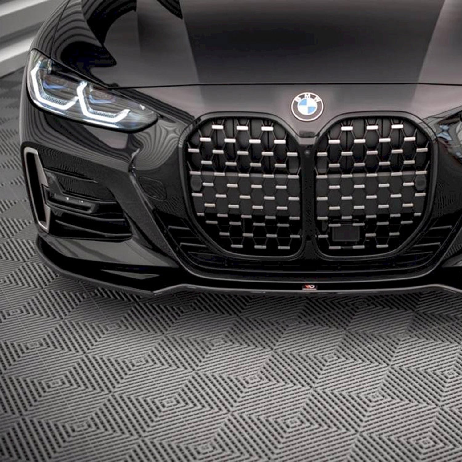 Maxton Design Gloss Black Front Lip V3 For BMW G22 G23 M440i M440d 4 Series M Sport