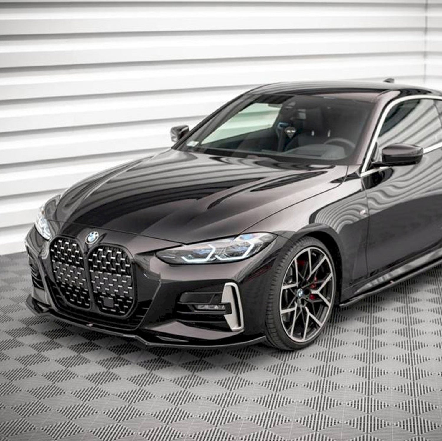Maxton Design Gloss Black Front Lip V3 For BMW G22 G23 M440i M440d 4 Series M Sport