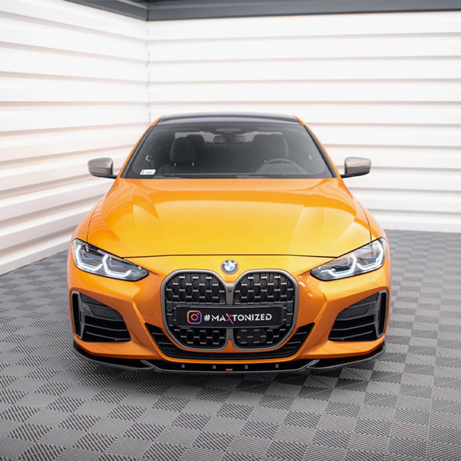 Maxton Design Gloss Black Front Splitter V4 For BMW M440i M440d 4 Series M Sport
