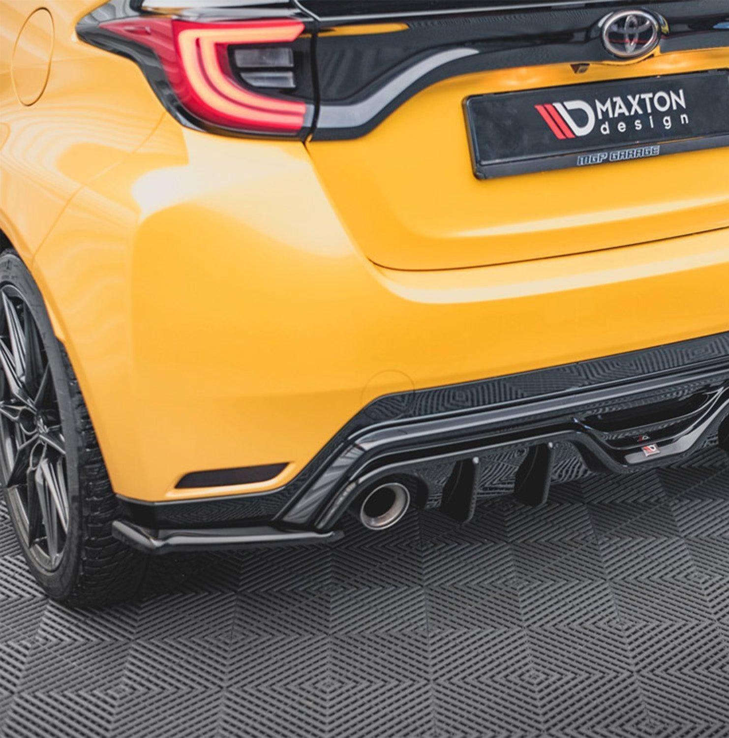 Maxton Design Gloss Black V3 Rear Side Splitters For Toyota GR Yaris