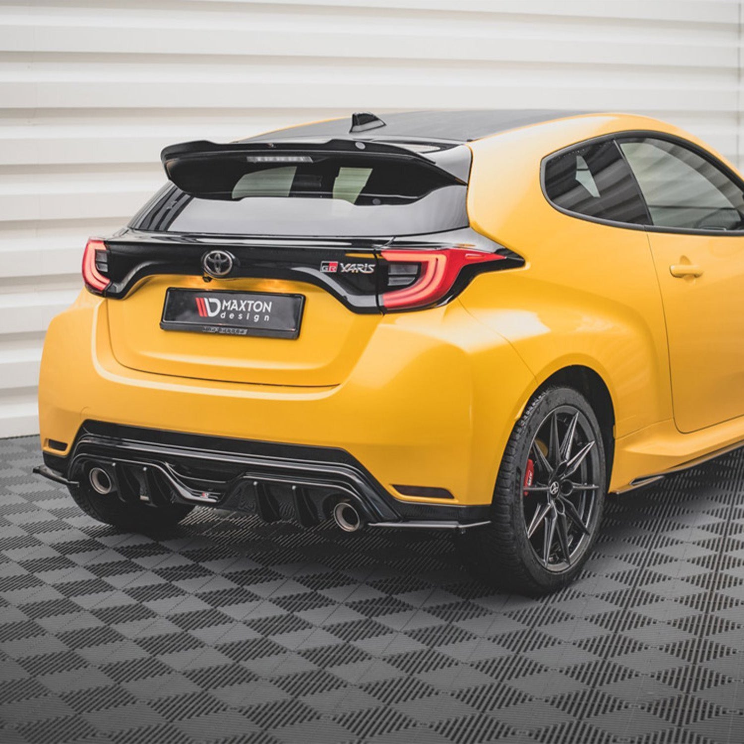 Maxton Design Gloss Black V3 Rear Side Splitters For Toyota GR Yaris