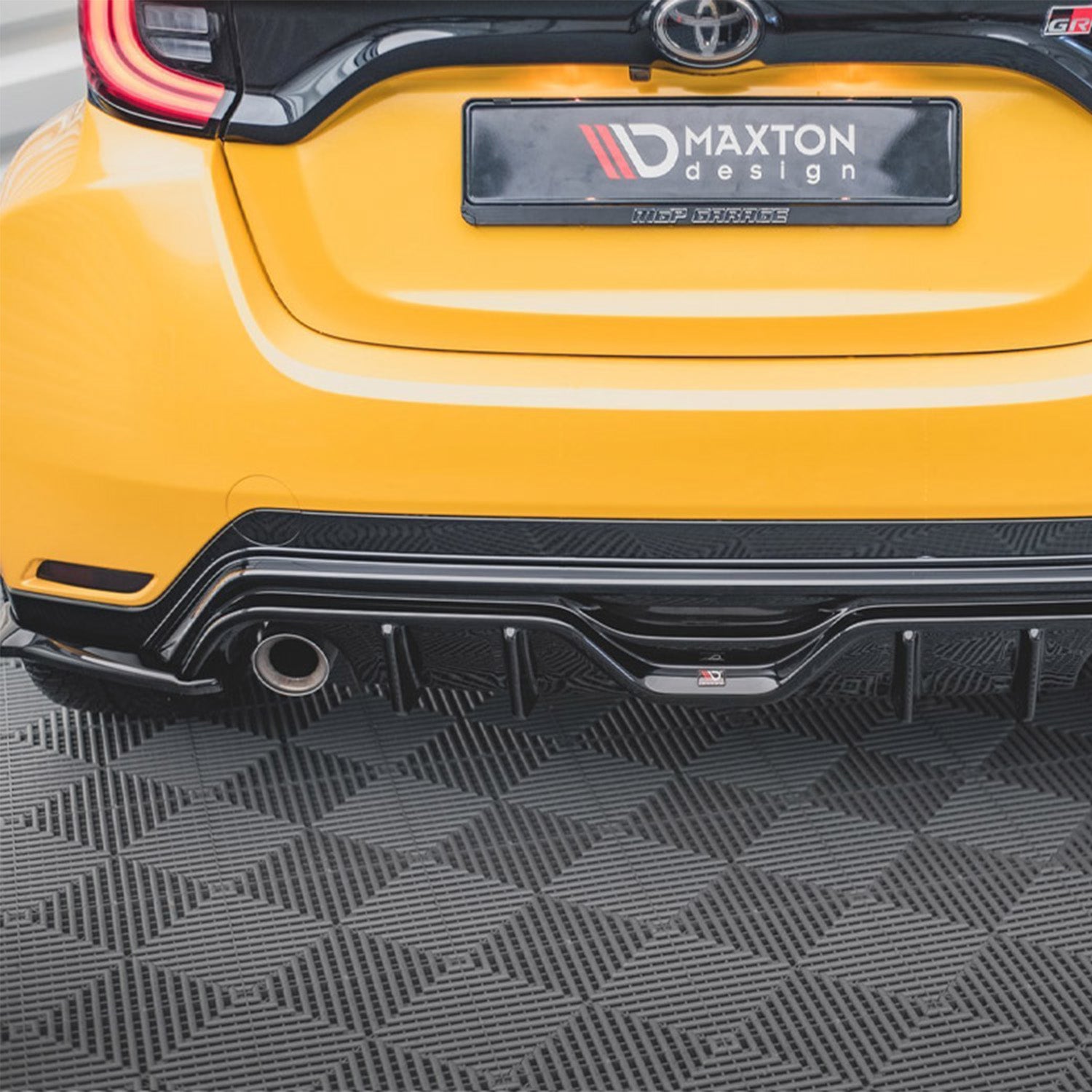 Maxton Design Gloss Black V3 Rear Side Splitters For Toyota GR Yaris