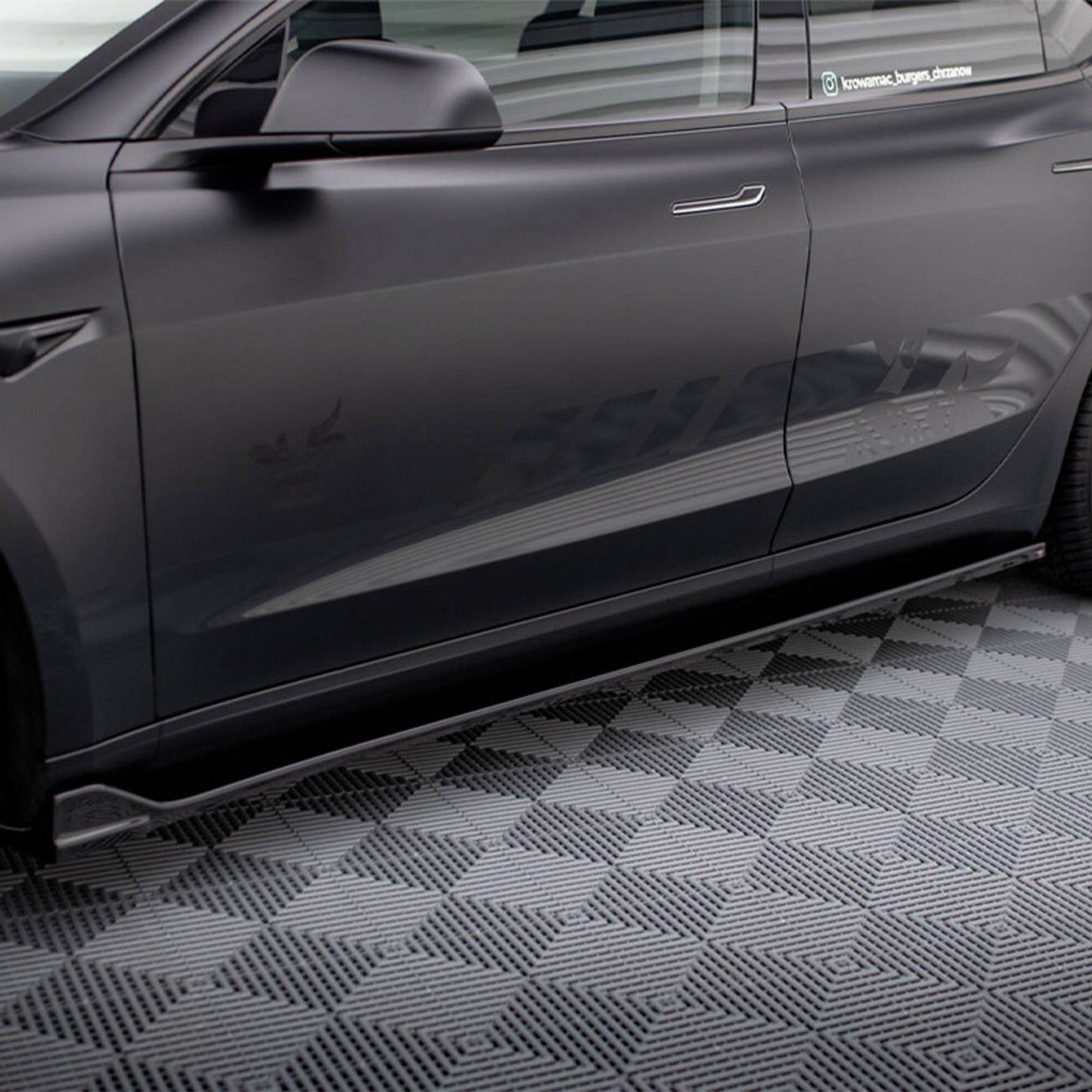 Maxton Design Tesla Model 3 V2 Side Skirts In Gloss Black