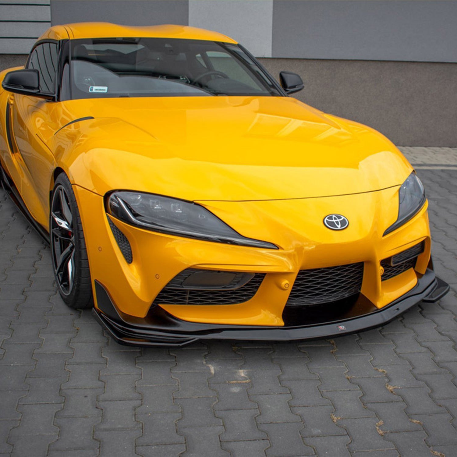 Maxton Design Toyota A90 Supra V1 Gloss Black Front Splitter Fitted