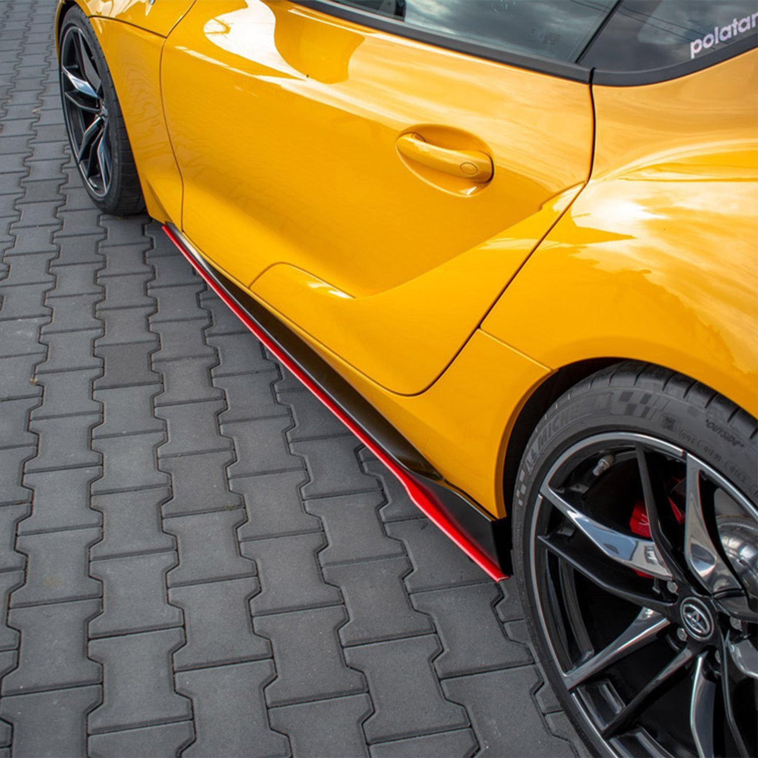 Maxton Design Toyota A90 Supra V2 Gloss Black Side Skirts Fitted