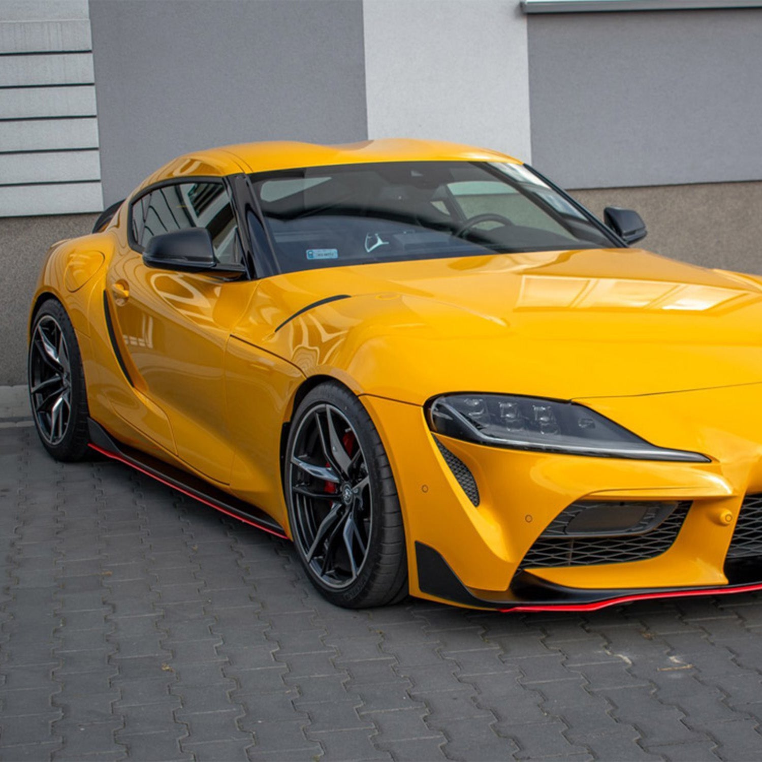 Maxton Design Toyota A90 Supra V2 Gloss Black Side Skirts Fitted