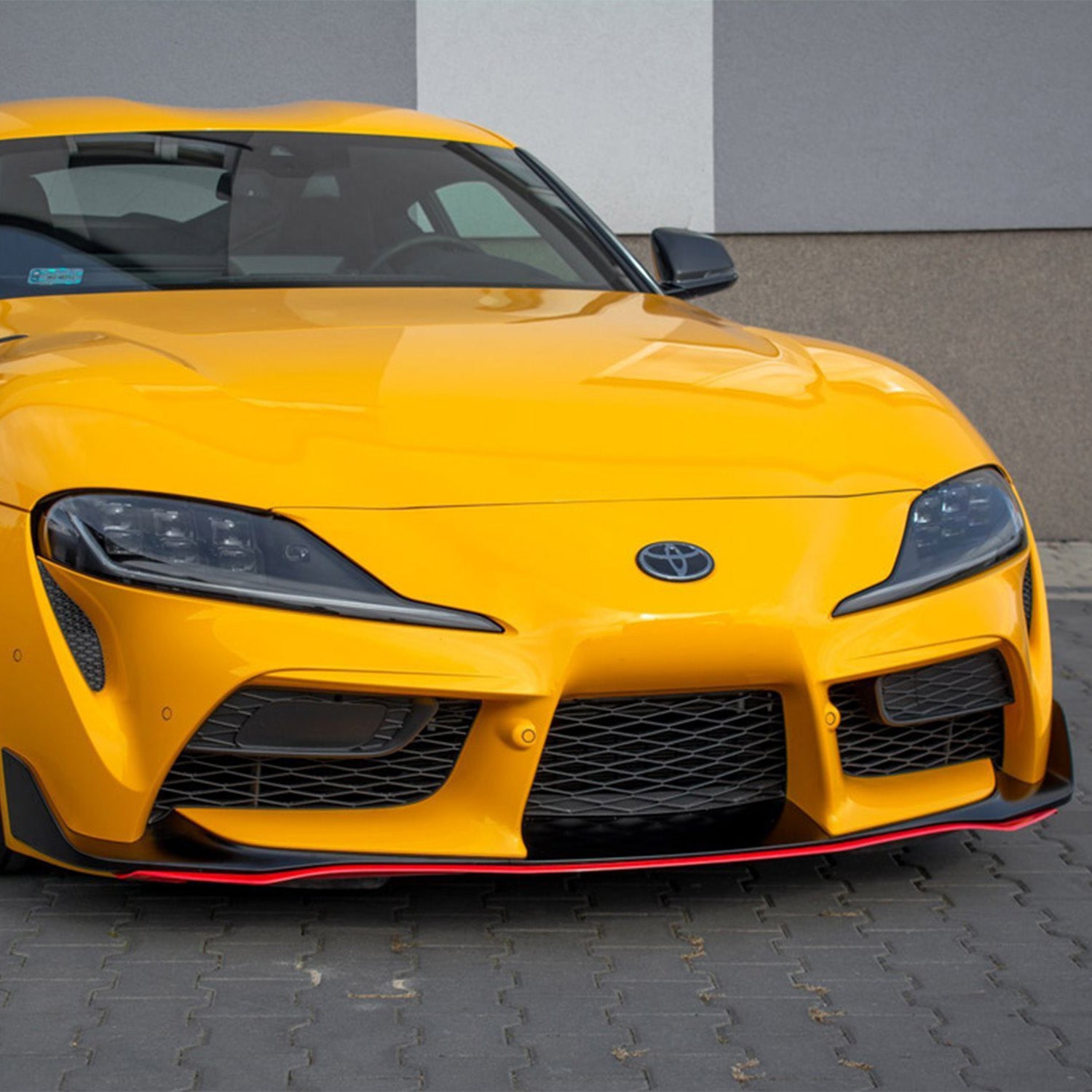 Maxton Design Toyota A90 Supra V3 Gloss Black Front Splitter Fitted