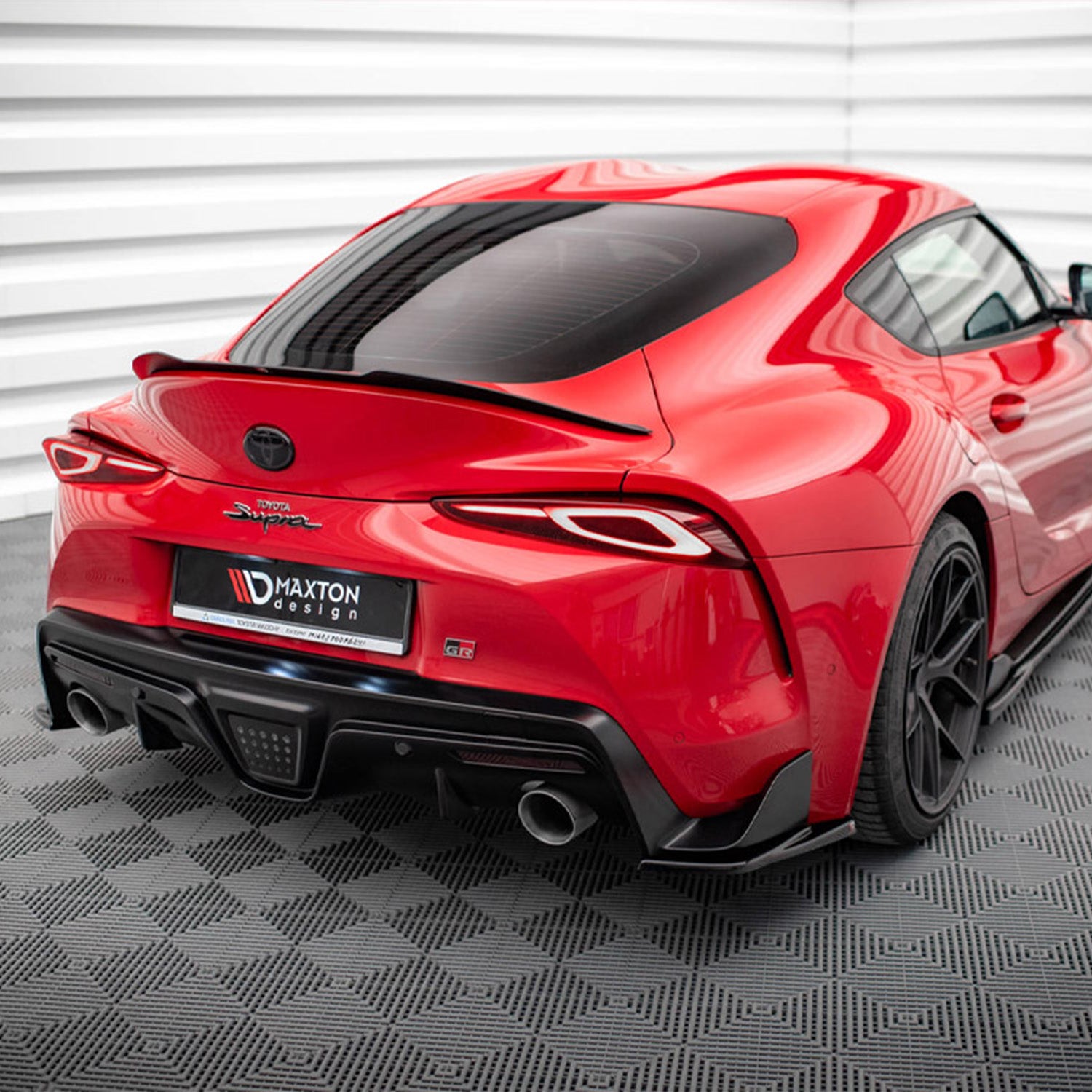 Maxton Design Toyota A90 Supra V3 Gloss Black Rear Side Splitters Fitted