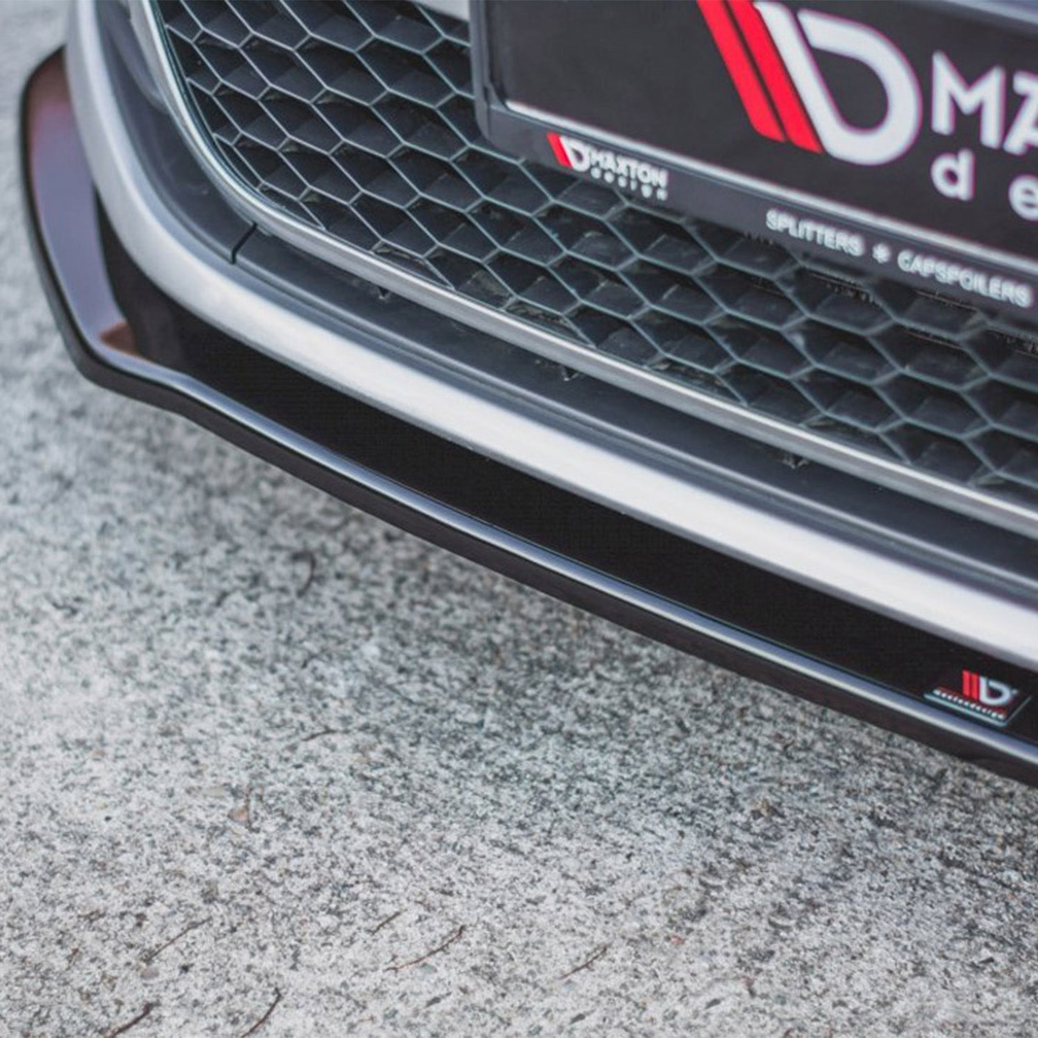 Maxton Design VW Golf GTI Mk7 V2 Gloss Black Front Splitter VW-GO-7-GTI-FD2G