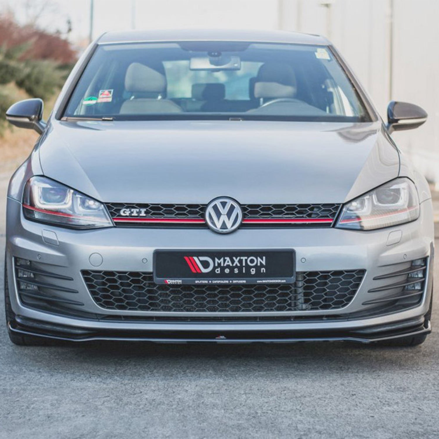 Maxton Design VW Golf GTI Mk7 V2 Gloss Black Front Splitter VW-GO-7-GTI-FD2G