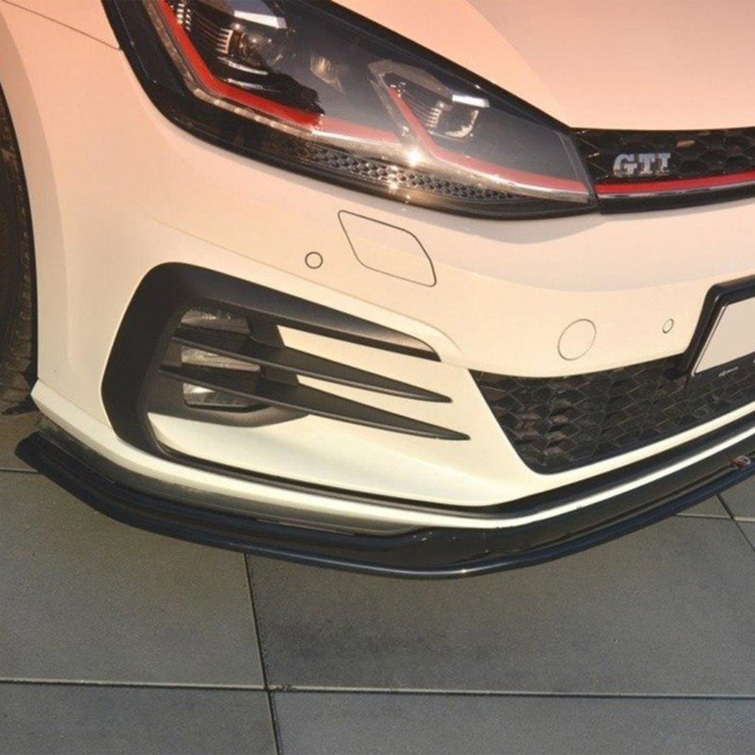 Maxton Design VW Golf GTI Mk7.5 V2 Gloss Black Front Splitter VW-GO-7F-GTI-FD2G