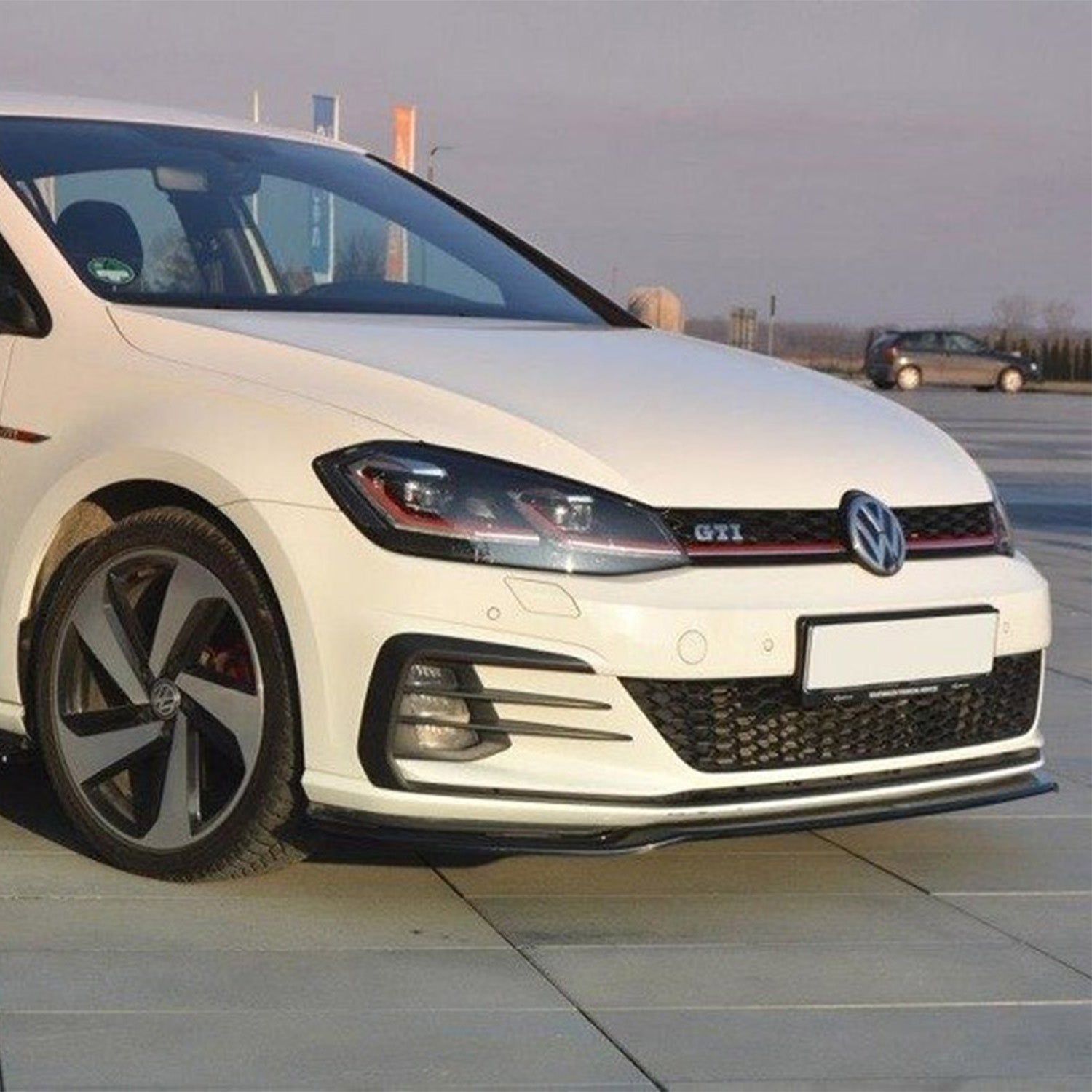 Maxton Design VW Golf GTI Mk7.5 V2 Gloss Black Front Splitter VW-GO-7F-GTI-FD2G
