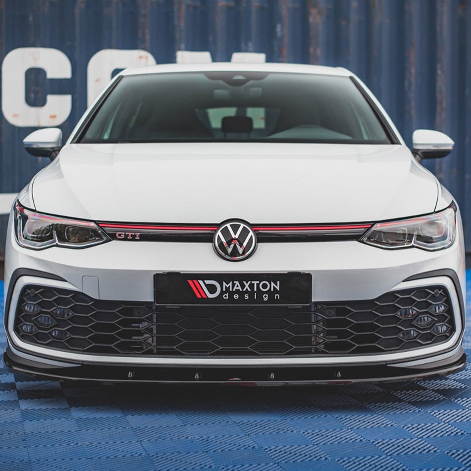 Maxton Design VW Golf GTI R-Line Gloss Black Front Splitter Fitted