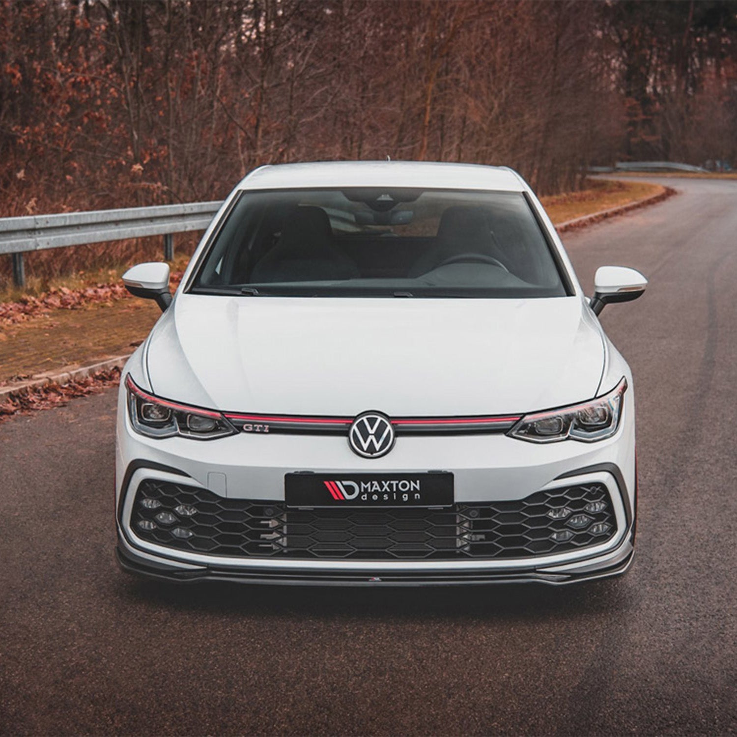 Maxton Design VW Golf GTI V4 Gloss Black Front Splitter Fitted