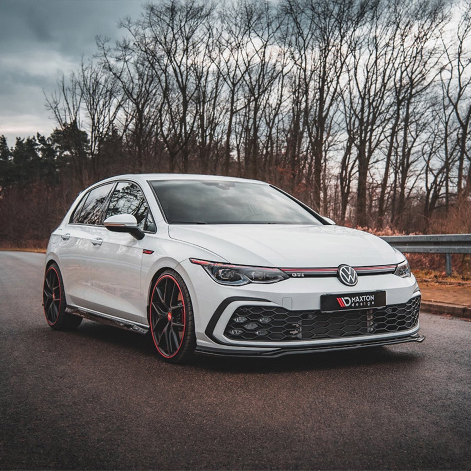Maxton Design VW Golf GTI V4 Gloss Black Front Splitter Fitted