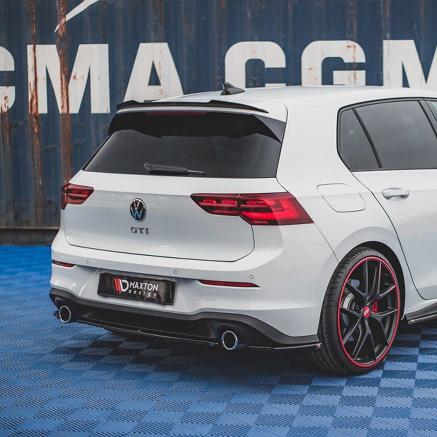 Maxton Design VW Golf R And GTI Mk8 V1 Gloss Black Rear Spoiler Fitted