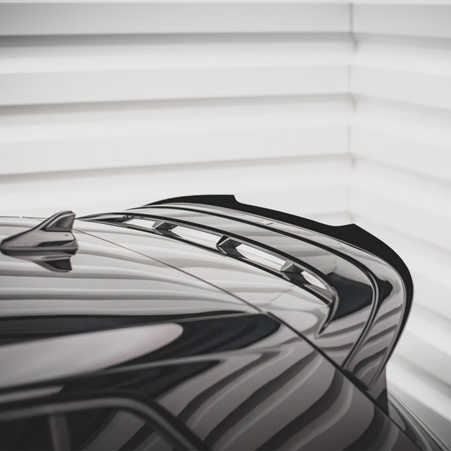 Maxton Design VW Golf R/GTI Mk8 V2 Gloss Black Rear Spoiler Fitted