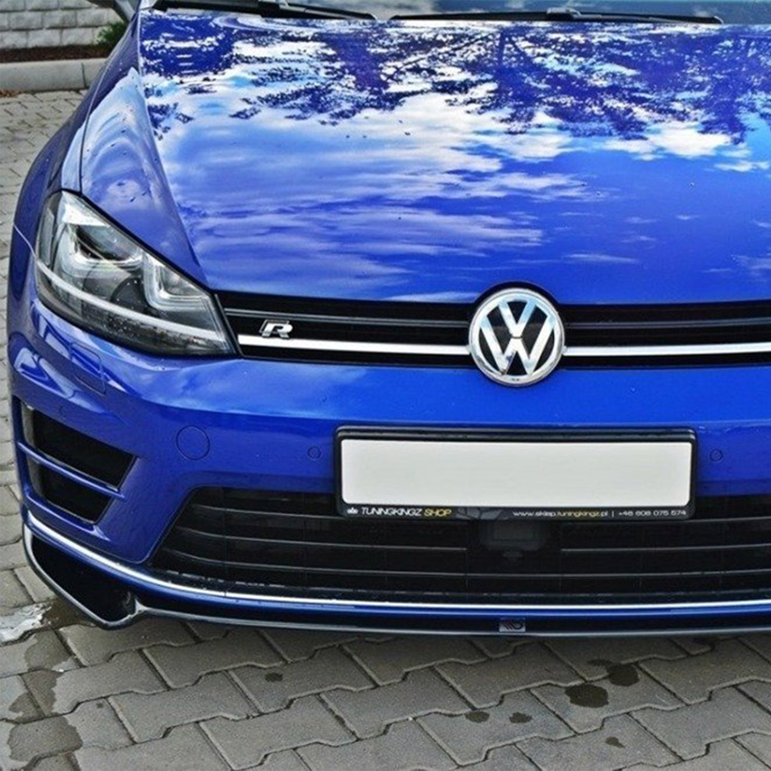 Maxton Design VW Golf R Mk7 V2 Gloss Black Front Splitter